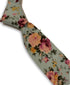 light baby blue floral chintz rose design cotton tie