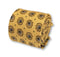 yellow gold mustard with dark blue floral print design cotton tie