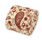 off white cream with dark red maroon paisley design cotton tie