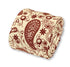 off white cream with dark red maroon paisley design cotton tie