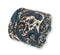 dark navy blue and turquoise blue paisley design cotton tie