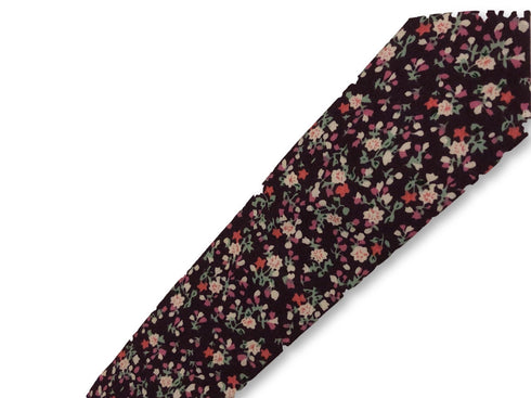 purple with floral design cotton tie