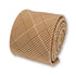 light fawn brown prince of wales check design cotton tie