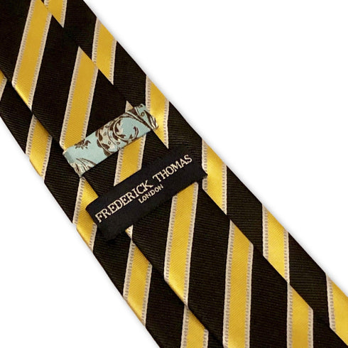 black and yellow gold striped print design