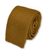 plain mustard gold yellow knitted tie