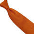 orange knitted tie with pointed end in standard 8cm width