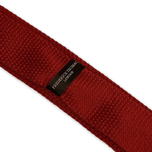 dark red and baby light blue spotted knitted tie