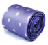 lavender purple tie with white polka dots