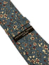 light blue with floral print design cotton tie