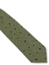 light forest sage green with star design cotton tie