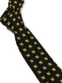 dark forest green with fleur de lis design cotton tie