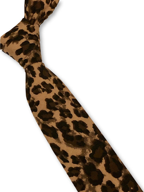 leopard print design cotton tie