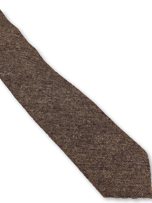 purple and white speckled slim wool tie
