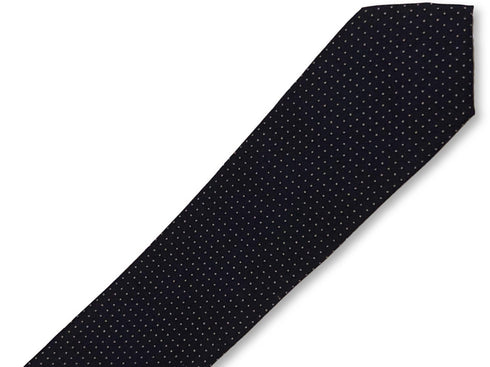 royal navy blue with pin spot design cotton tie