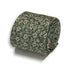 forest green with white floral design cotton tie
