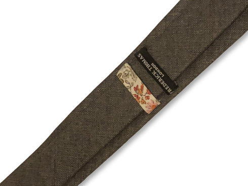 medium grey linen tie