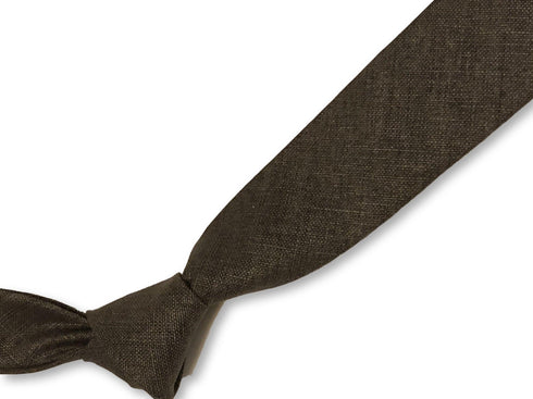 medium grey linen tie