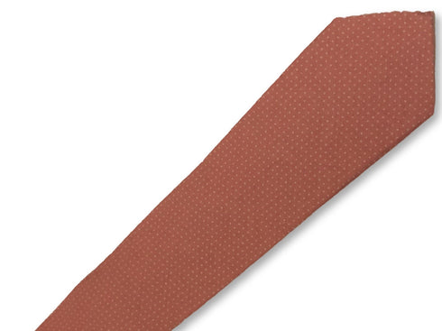 pink with white pin spots design cotton tie