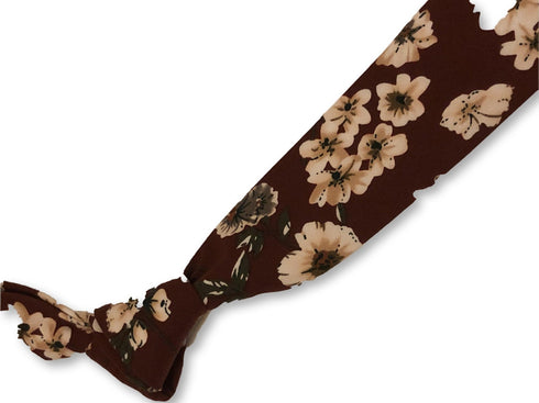 maroon burgundy red with blush pink peony flower design cotton tie