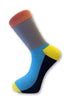 blue, orange & yellow mens cotton socks