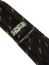 navy blue tie with blue macaw parrot print design