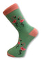 pink and turquoise flamingo design men's socks