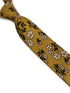 mustard gold with floral design cotton tie