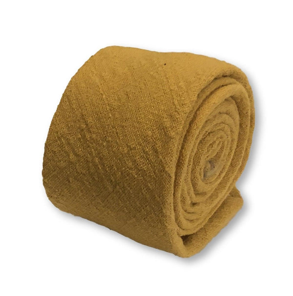 mustard gold yellow linen tie