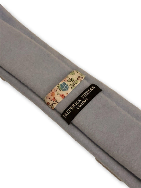 pale light cornflower blue slim wool tie