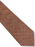 rusty red brown linen tie