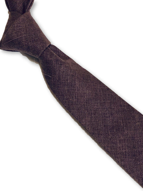 dark purple aubergine eggplant heather linen tie