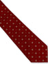 red with geometric design cotton tie