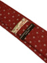 red with geometric design cotton tie