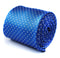 electric blue tie with white pin dots