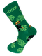 bright tropical green with toucan design men's socks