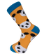 orange peach with panda design men's socks
