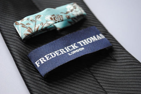 plain black striped tie