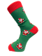 green & red Santa Christmas men's socks