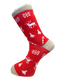 red reindeer Christmas men's socks