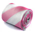 pink and white barber striped tie
