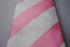 pink and white barber striped tie