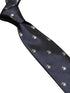 navy tie with Concorde airplane aeroplane embroidered design