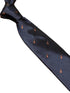 navy blue tie with violin embroidered design