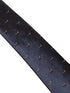 navy blue tie with skunk embroidered design