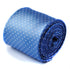 medium blue tie with white polka dots