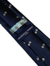 navy blue tie with dice embroidered design