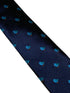 navy blue tie with cute blue baby bird embroidered design