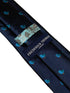 navy blue tie with cute blue baby bird embroidered design