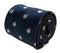 navy blue tie with white ghost embroidered design