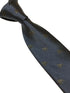 navy blue tie with black gorilla embroidered design